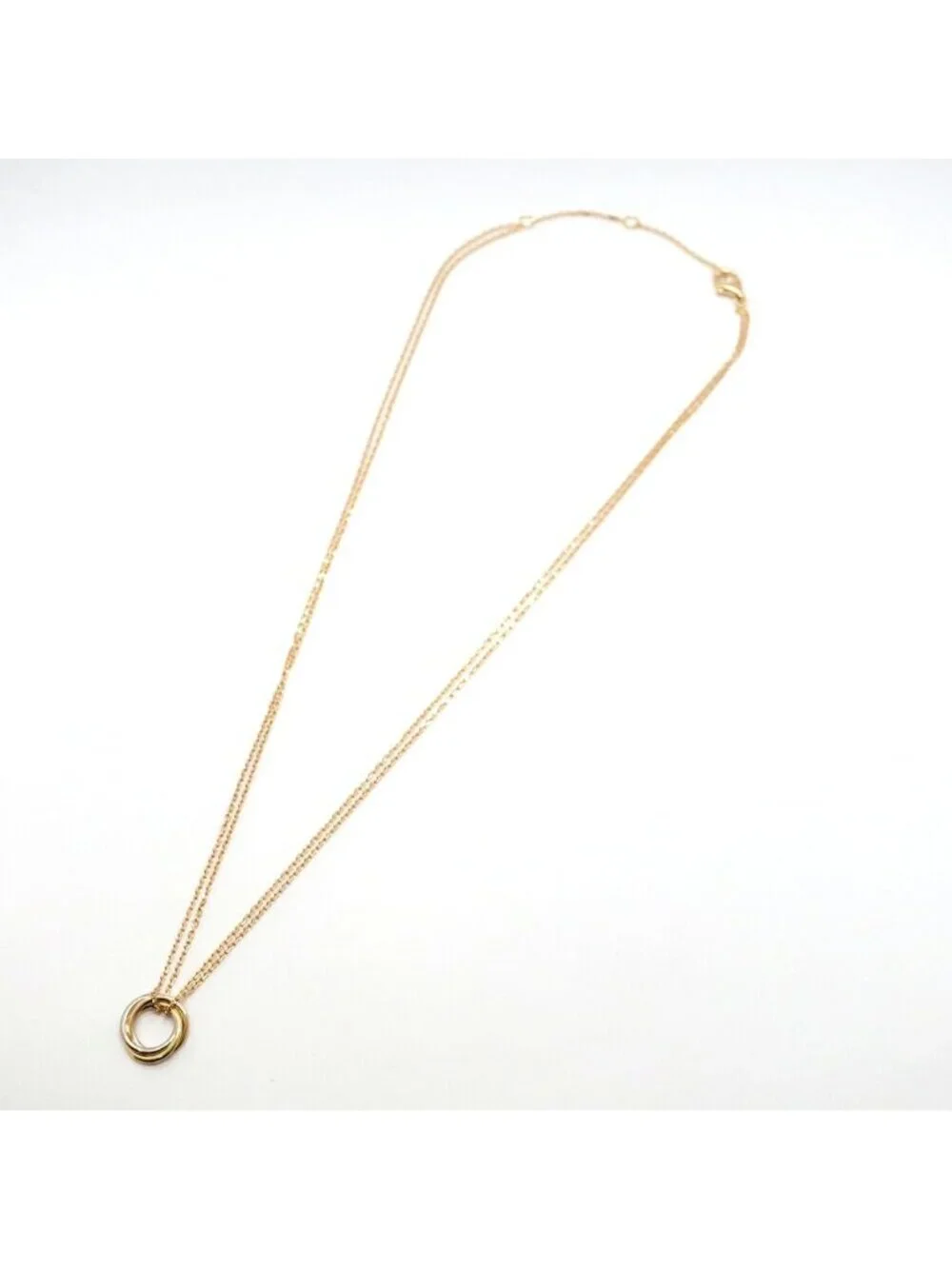 Cartier Ten Trinity Pendant Mini Necklace 40 Gold